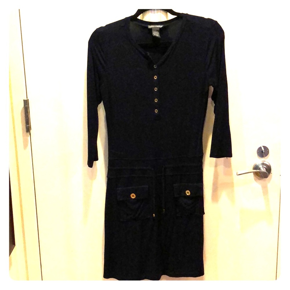 Navy jersey dress